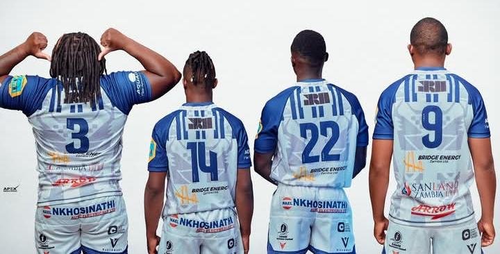 Rugby players from behind